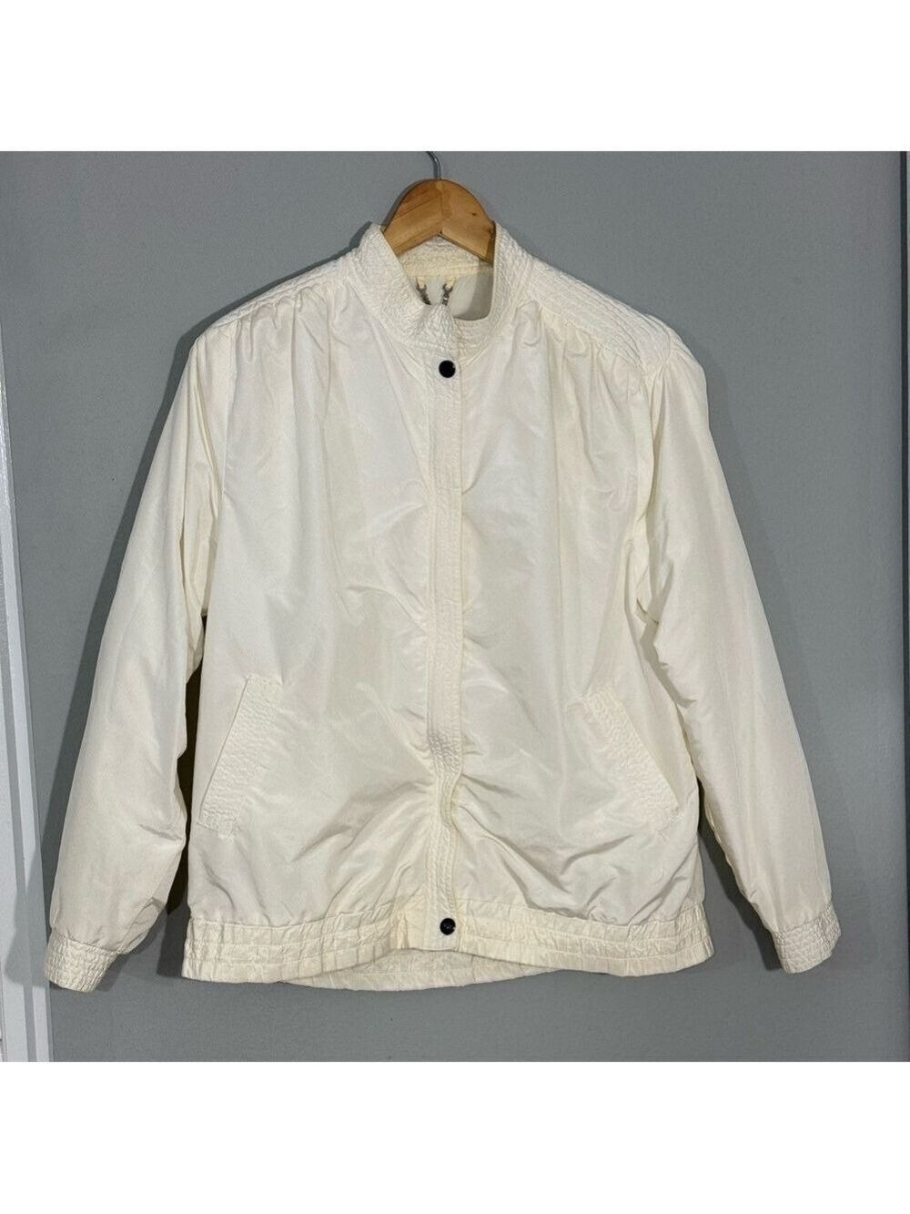 Vintage The Company Store Windbreaker Sz 16 Cream Ivory